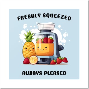 Fruit Juicer Freshly Squeezed Always Pleased Funny Health Novelty Posters and Art